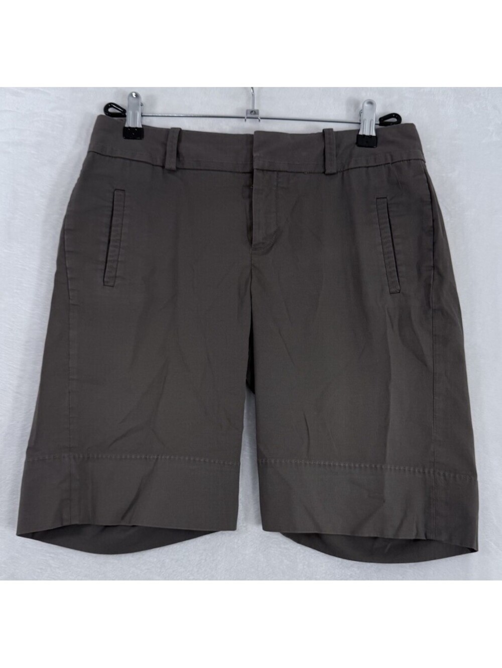 Banana Republic Martin Fit Shorts Size 4 Womens Brown 9” Inseam Cotton Blend